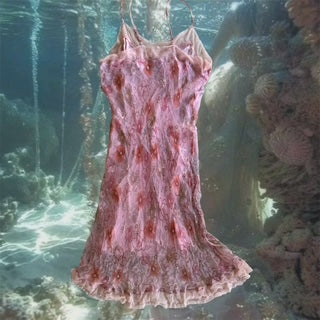CANCER COLLECTION Vintage Pink Floral Midi Dress