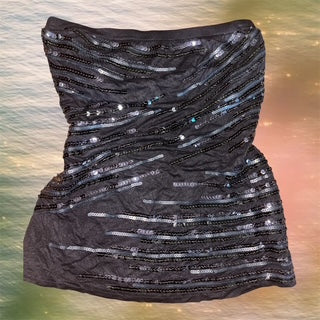 Bebe Sequin Strapless Top