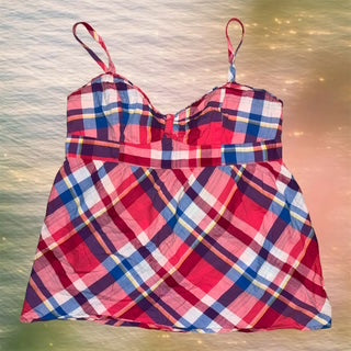 Plaid Babydoll Cami Top [L]