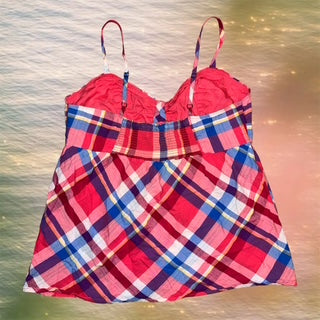 Plaid Babydoll Cami Top [L]