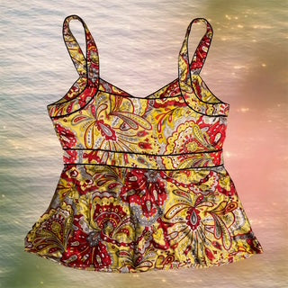 Vintage Nine West Paisley Pattern Silk Cami