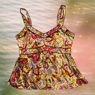 Vintage Nine West Paisley Pattern Silk Cami