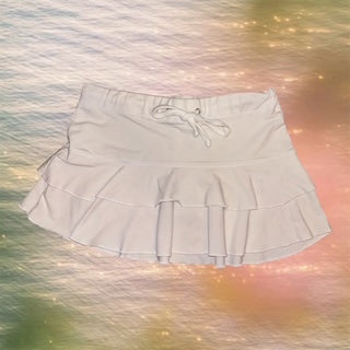 White Mini Pleaded Skirt