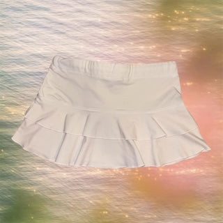 White Mini Pleaded Skirt