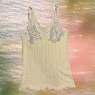 Yellow Tank with Lace Front [S]