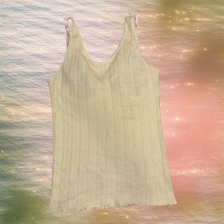 Yellow Tank with Lace Front [S]