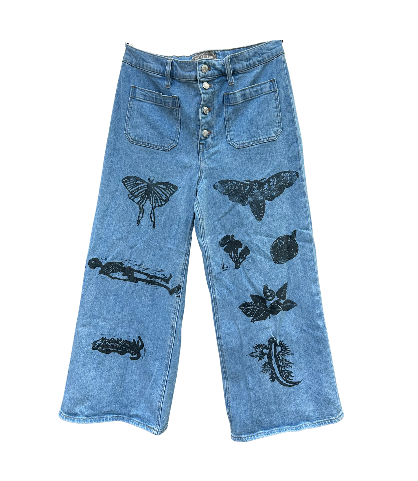 point sur high rise wide legged jeans