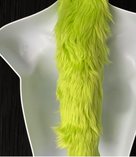 3PM Handmade UV Reactive Neon Green Fur Bag Charm / Tail