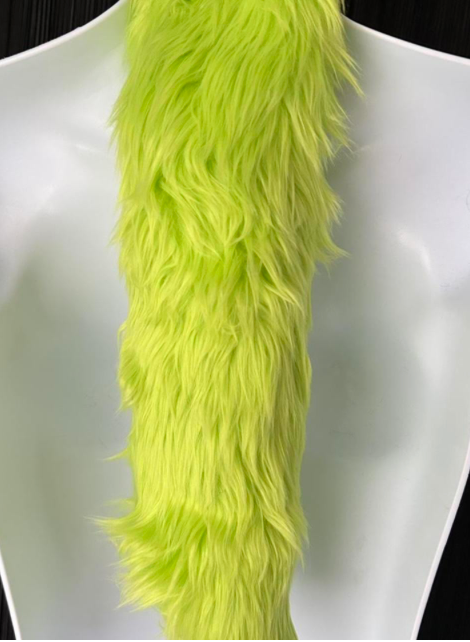 3PM Handmade UV Reactive Neon Green Fur Bag Charm / Tail
