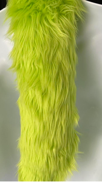 3PM Handmade UV Reactive Neon Green Fur Bag Charm / Tail