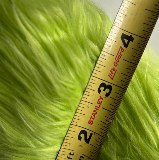 3PM Handmade UV Reactive Neon Green Fur Bag Charm / Tail