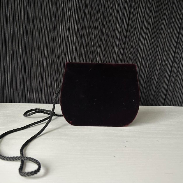 1990s Vintage Deep Red Gothic Crossbody and Clutch Bag