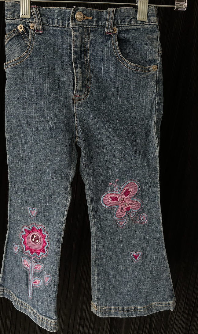 Butterfly & Floral 2000s Mudd Girl's Deadstock Whimsical Jeans - Size 4T