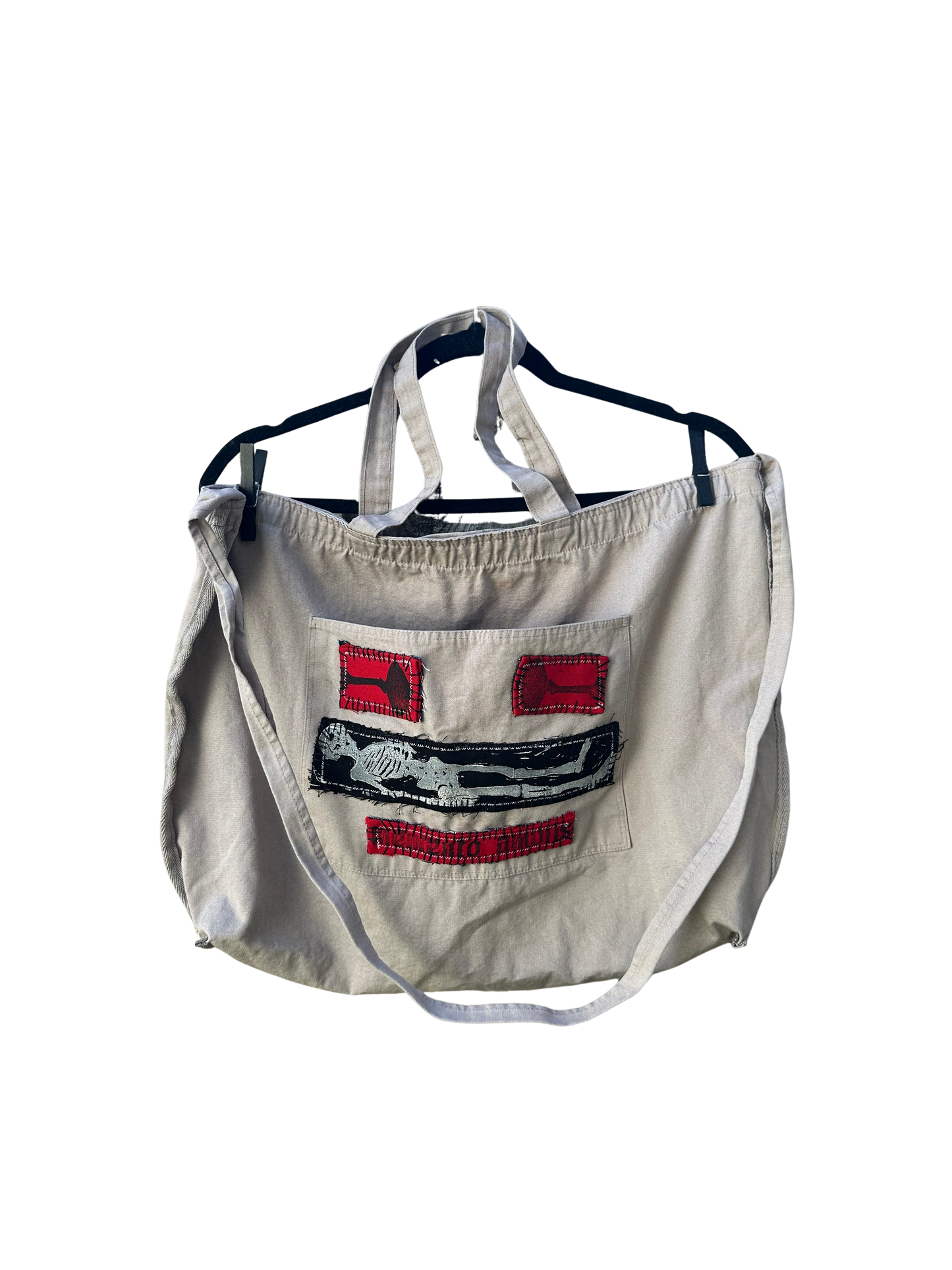 tote bag with patches