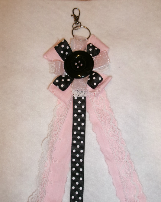 Pink and Black Rosette